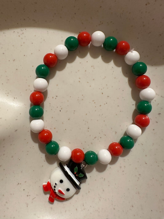 Christmas Bead Bracelets (plain colour)
