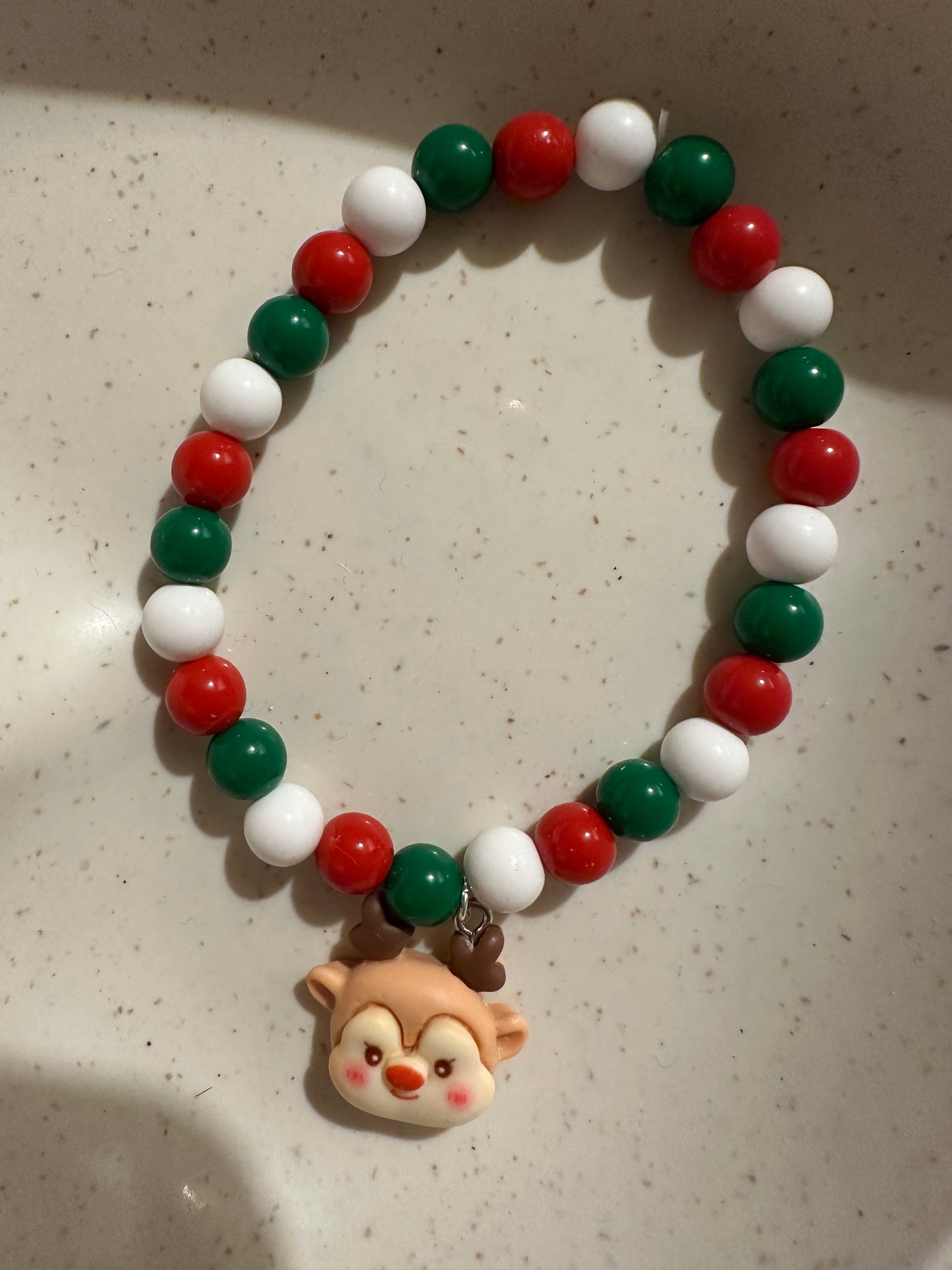 Christmas Bead Bracelets (plain colour)