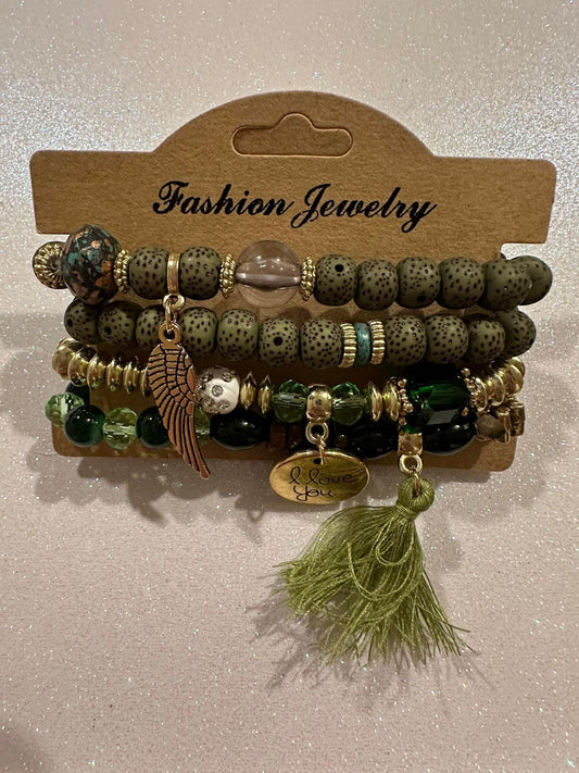 Green Bracelet Set