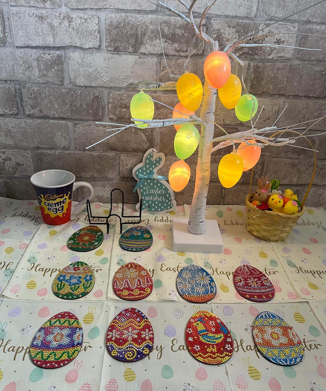 Easter Egg Diamond Coasters