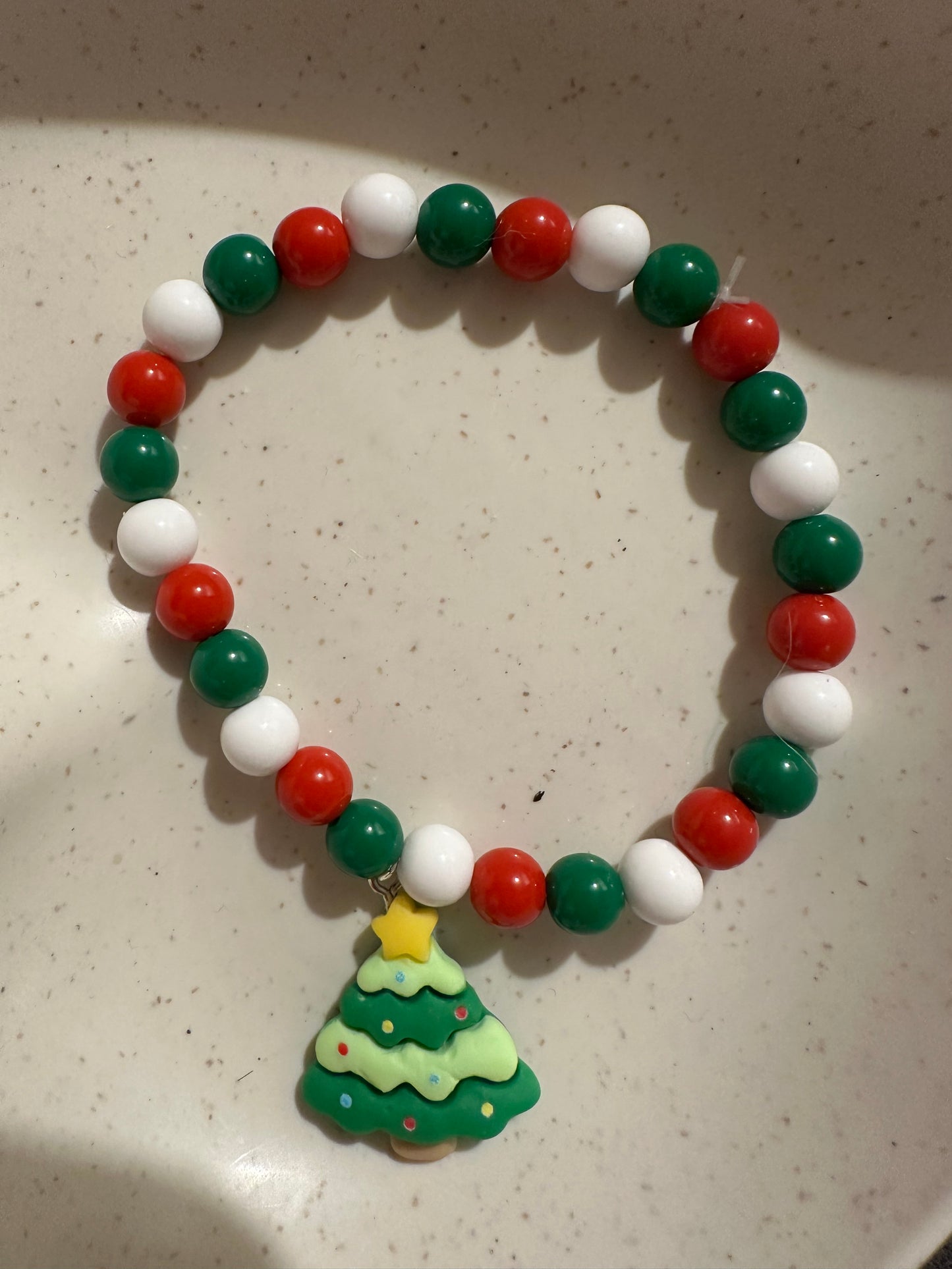 Christmas Bead Bracelets (plain colour)