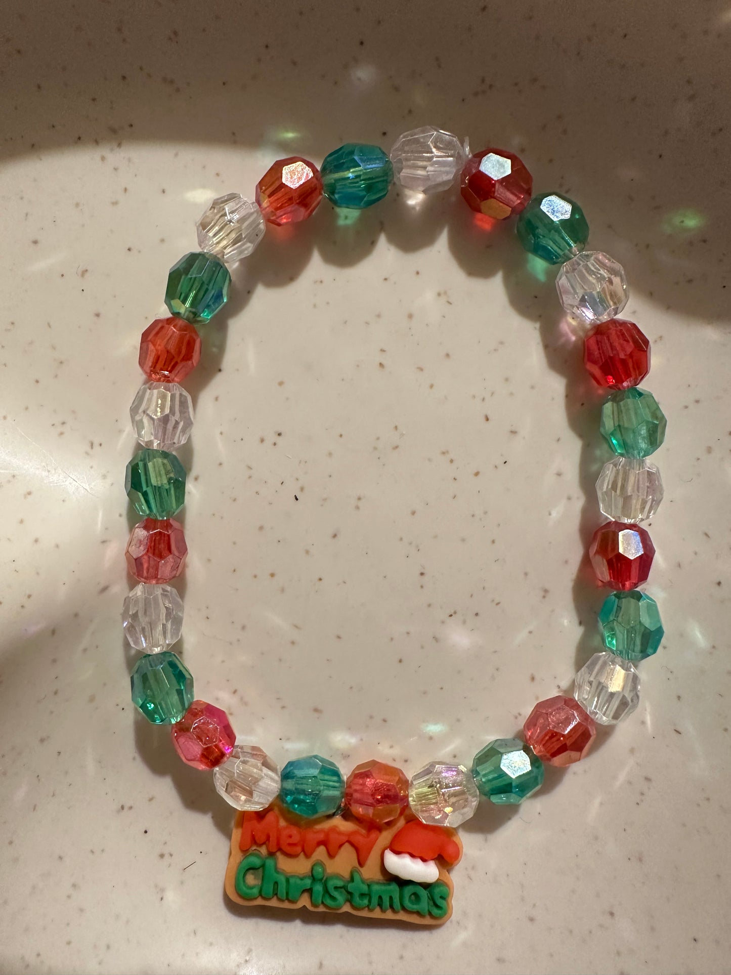 Christmas Crystal Bead Bracelets