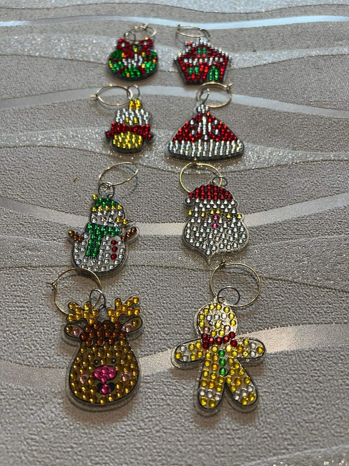 Wine Glass Christmas Charms