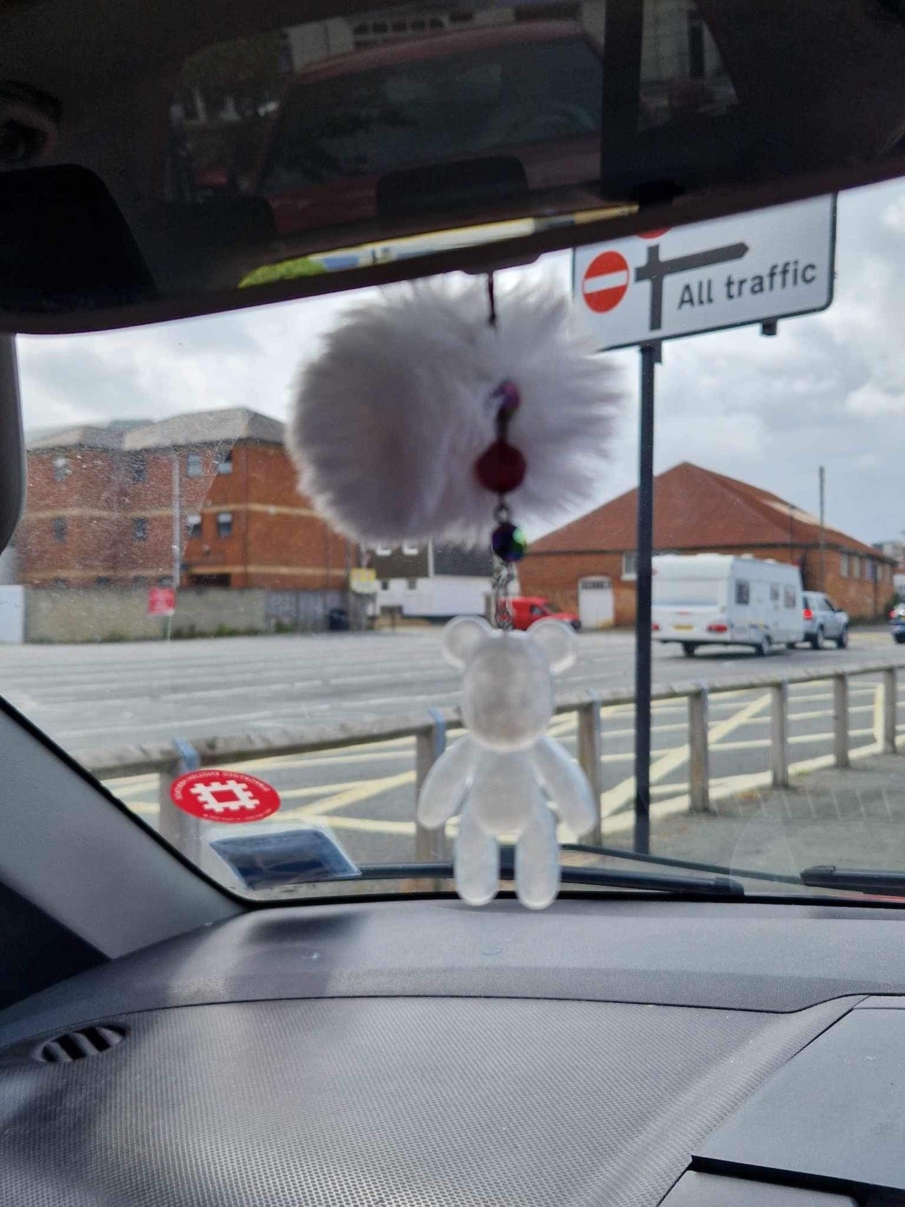 Car mirror hanging bear