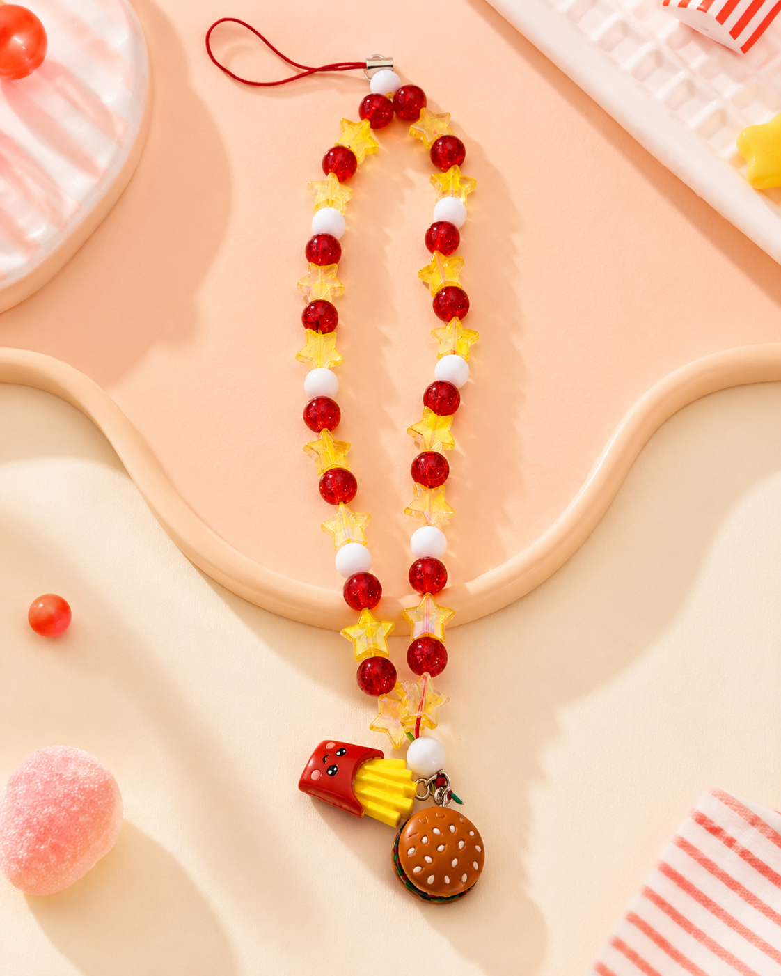 Burger & Fries Phone Charm
