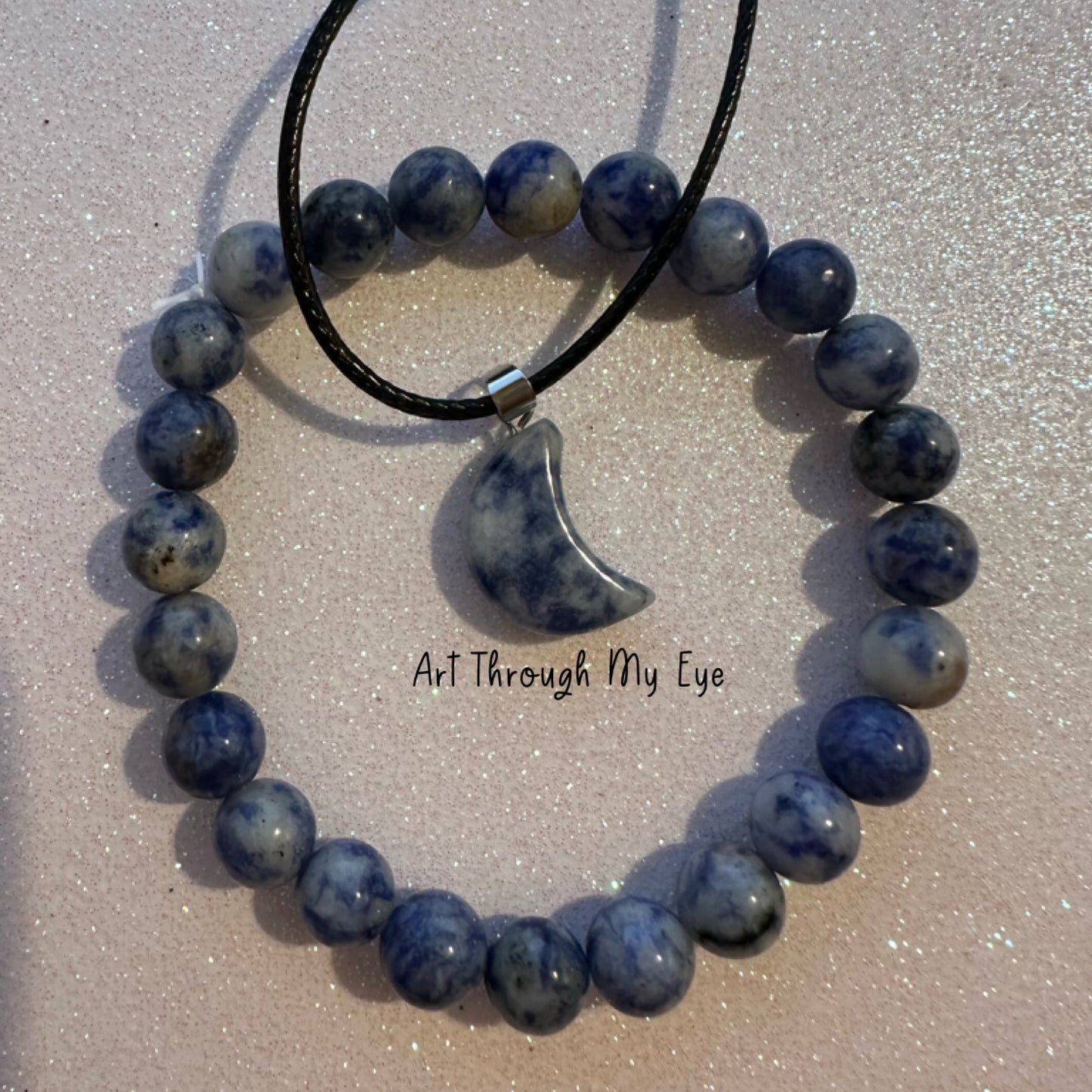 2 Piece Jewellery Set Blue Moon