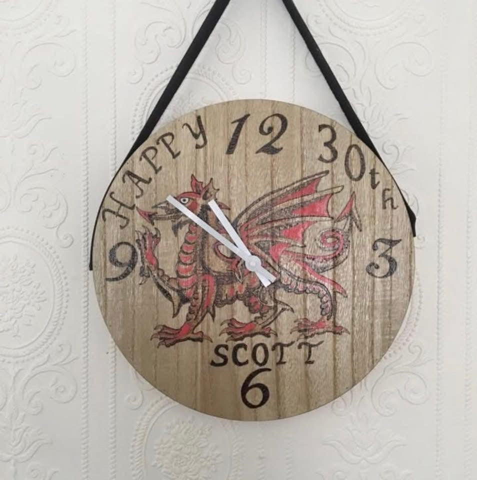 Hand Crafted And Decorated Clock