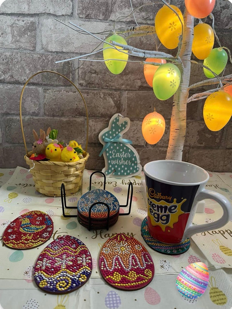Easter Egg Diamond Coasters