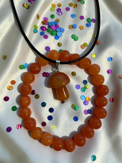2 Piece Jewellery Set Orange