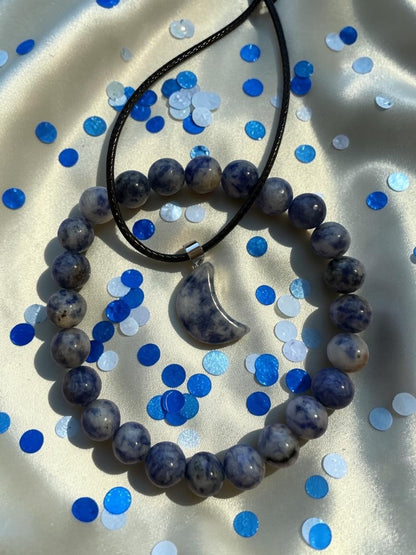2 Piece Jewellery Set Blue Moon