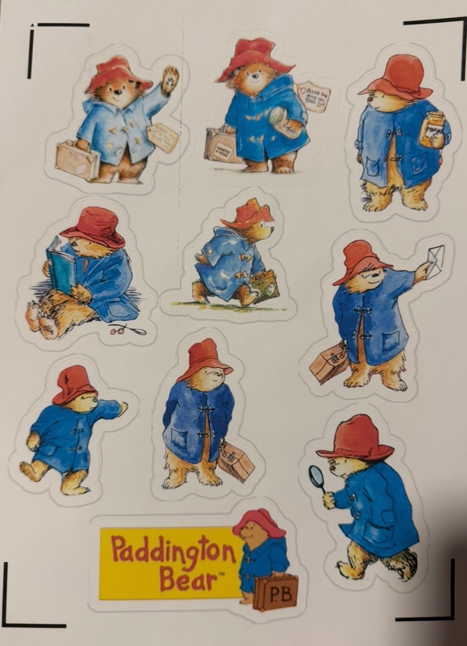Paddington Bear Stickers