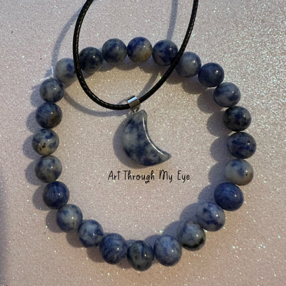 2 Piece Jewellery Set Blue Moon